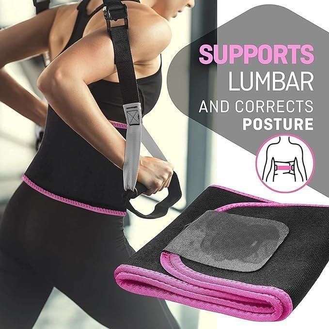 Adjustable Sweat Slim Waist Trimmer Belt for Women – Tummy Control & Postpartum Belly Support | Neoprene Sweating Belt for Gym, Yoga & Daily Wear (Pull-On, Lightweight)