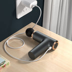 ReliveX ProPulse™ Deep Tissue Massage Gun | 99 Speeds | 6 Heads | LCD Display | Rechargeable Muscle Pain Relief Massager (Black)